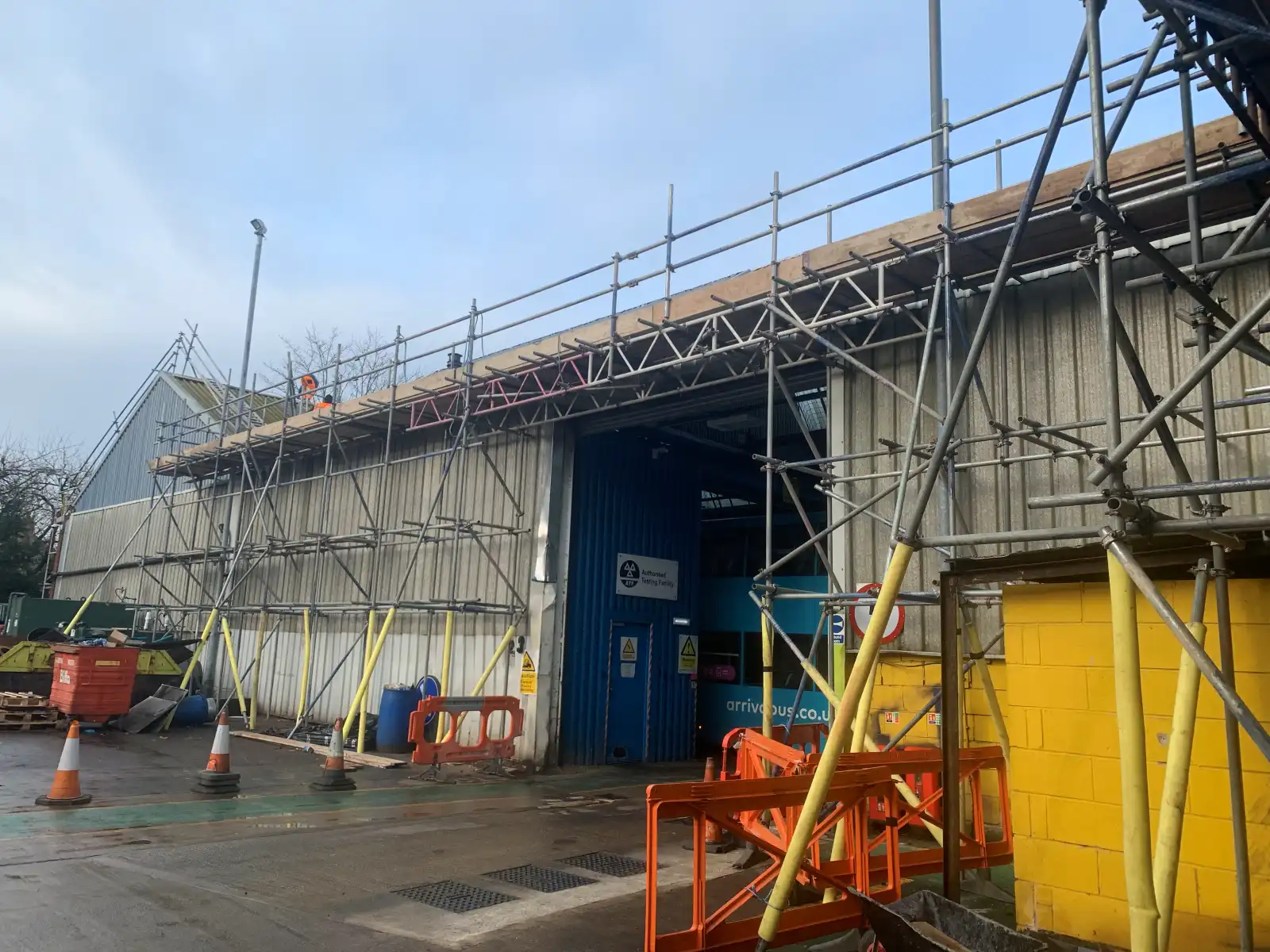 Arriva Bus Station Scaffolding - Commercial Scaffolding Project