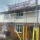 Scaffolding On House For Solar Panel Installation