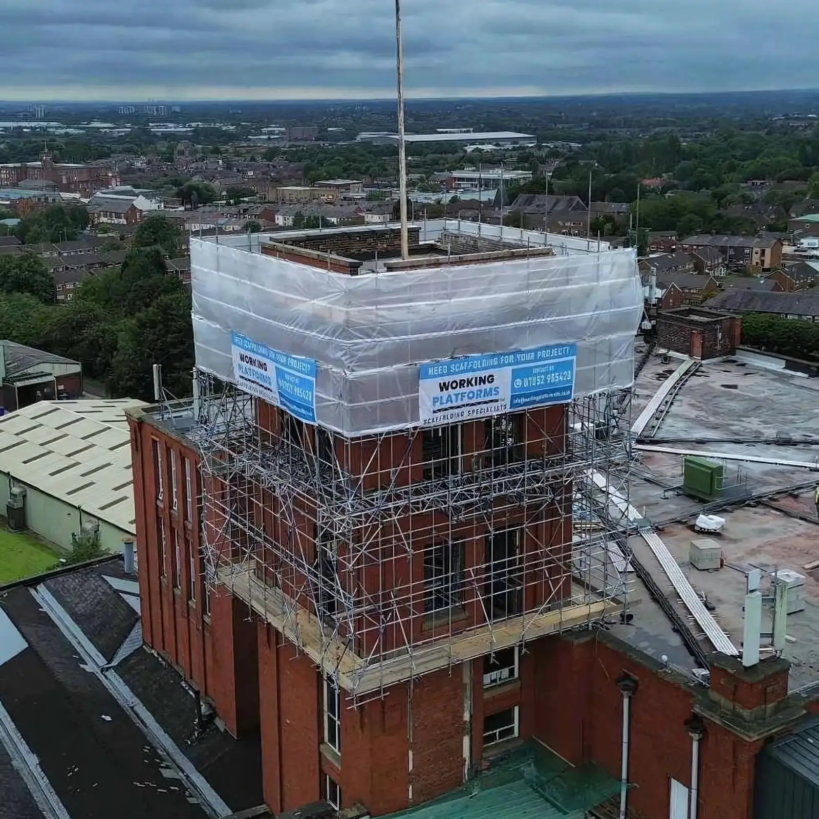 Working Platforms Commercial Scaffolding Project in Yorkshire
