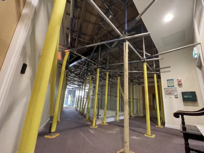 Emergency Internal Birdcage Scaffolding in Yorkshire For The NHS