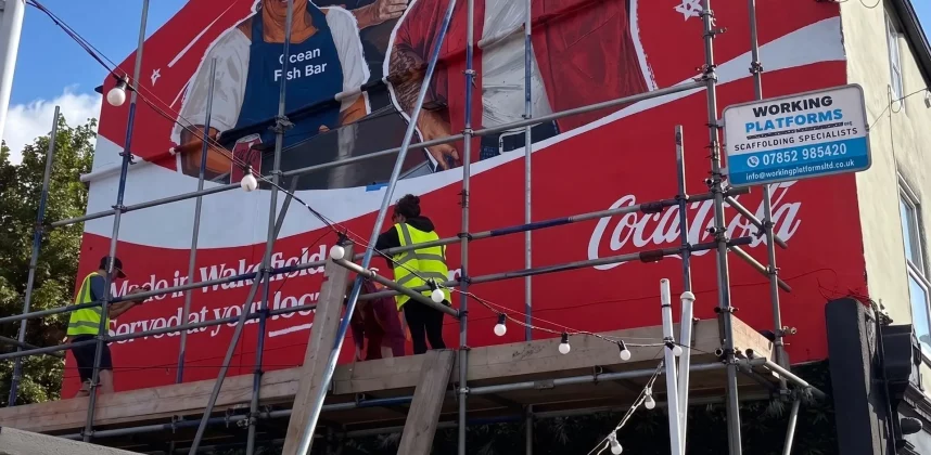 Commercial Scaffolding for Large-Scale External Wall Murals in Yorkshire