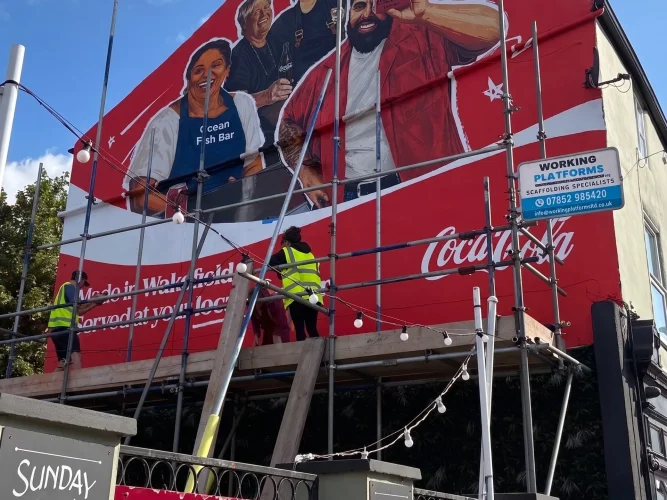 Commercial Scaffolding for Large-Scale External Wall Murals