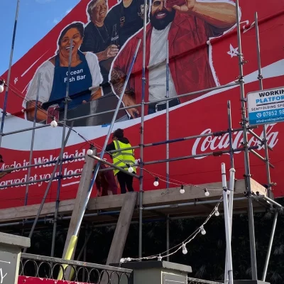 Commercial Scaffolding for Large-Scale External Wall Murals in Yorkshire